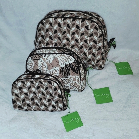 NWT Vera Bradley Zip Cosmetic Bundle Key West Vines - Picture 2 of 16